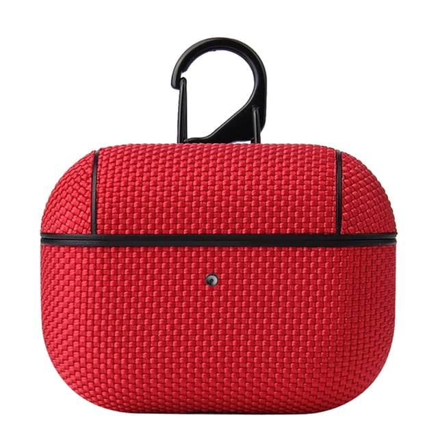 Earphone Cover Nylon Waterproof Bluetooth Headphone Case Headphone Protector Case Protector Bluetooth Earphone Case Nylon Replacement for Airpods Pro, Red