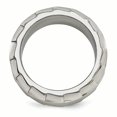 thumbnail image 2 of Edward Mirell Titanium Faceted Edge Brushed & Polished 12mm Ring Size 9, 2 of 4