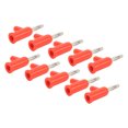 thumbnail image 1 of 10Pcs Solderless Banana Plug ABS Brass Lantern Open Screw Bananas Connectors for Inverters 4mmRed, 1 of 14