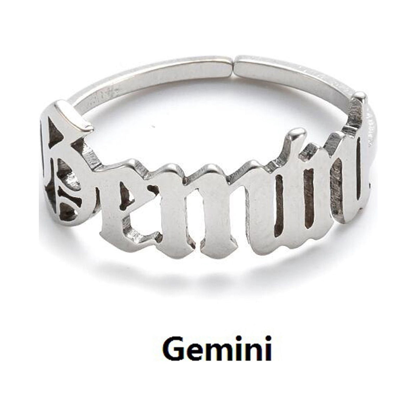 EGNMCR Rings Twelve English Letter Opening Stainless Steel stud earring