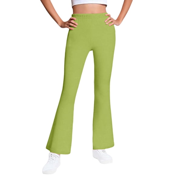 FAIWAD Girls Flare Leggings Fleece Lined High Waist Bell Bottom Pants Fall Winter Warm Workout Activewear