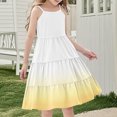 thumbnail image 4 of LOVZFMLL Robe d'Été Bohème à Bretelles pour Fillette, Décontractée, Sans Manches, à Étages, Style Camisole, pour 4-14 Ans, 4 of 7
