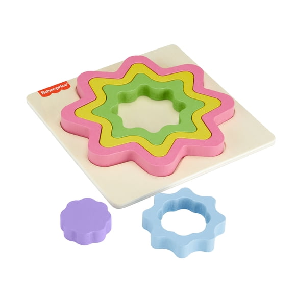 Fisher-Price Wooden Mini Rainbow Jigsaw Puzzle Star for Toddlers & Kids, 5 Wood Pieces - Walmart Exclusive