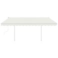 thumbnail image 2 of vidaXL Manual Retractable Awning with Posts 4x3 m Cream, 2 of 5