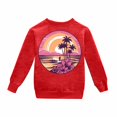 thumbnail image 3 of AJIWYH Chandails pour Filles Chandail à Capuchon Décontracté Ample à Lettres Imprimées à la Mode pour Filles Mode pour Filles Rouge, 5-6 Ans, 3 of 4