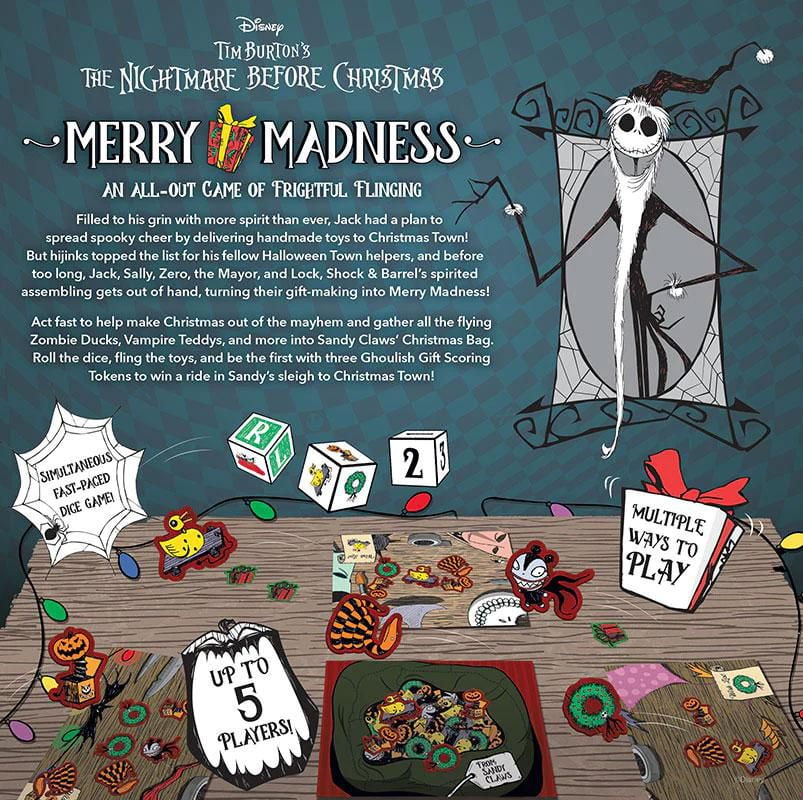 USAopoly Disney Tim Burton's The Nightmare Before Christmas "Merry Madness" Jeu De Plateau