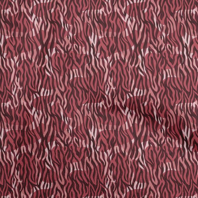 oneOone Tissu en Velours Rouge Tissu Abstrait pour Couture Tissu d'Artisanat Imprimé au Mètre 58 Pouces de Large