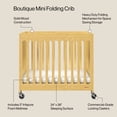 thumbnail image 4 of Foundations Boutique Compact Folding Mini Crib, Natural, 4 of 7