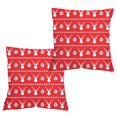 thumbnail image 2 of Amzcrzy Literie, Couvre-Lits, Courtepointes et Ensembles, Housses d'Oreiller de Noël 18x18 Pouces Ensemble d'Oreillers Décoratifs Sapin de Noël Rouges Décoration d'Hiver de Noël pour Maison Canapé Chambre Taie d'Oreiller, 2 of 6
