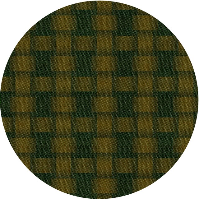 Ahgly Tapis Rond Lavable en Machine Intérieur Transitionnel Vert Armée, 4 Pieds Rond