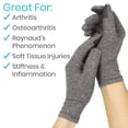 thumbnail image 4 of 1 Paire de Gants à Doigts Complets pour l'Arthrite Rhumatoïde et l'Arthrose Gants de Compression en Coton Confortables et Doux pour le Soulagement de la Douleur et le Soulagement de la Raideur Gris, 4 of 8