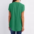 thumbnail image 4 of Cameland Chemises d'Été à Manches Courtes pour Femmes, Tunique Décontractée à Fermeture Éclair, Col en V, Blouse à Manches Roulables, 4 of 6