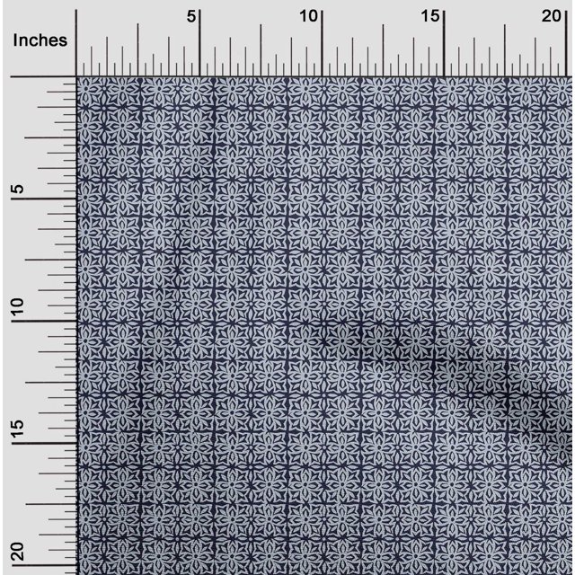 oneOone Cotton Silk Fabric Floral Block Printed Craft Fabric BTY 42 Inch Wide