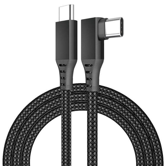 6M/20FT Type C To Type C Cable Right Angle 5A Super Fast Charging USB C Cable