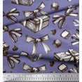 thumbnail image 2 of Soimoi Cotton Voile Fabric Ribbons,Gift Box & Wine Bottle Party Print Fabric by Yard 42 Inch Wide, 2 of 3