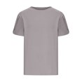thumbnail image 4 of WMTBSRSW Offres Prime Day Filles Mode Floral Manches Courtes T-Shirts d'Été Unis Basiques Décontractés Col Rond 5-14 Ans, 4 of 6