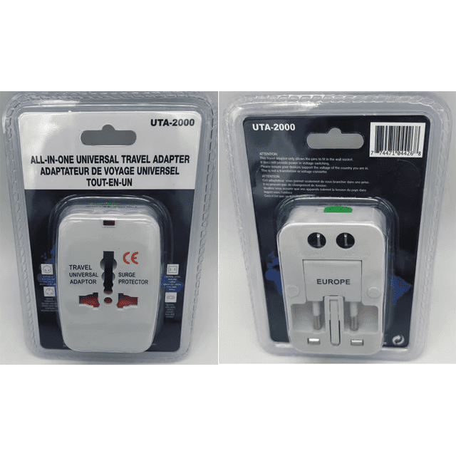 Wellson UTA-2000 Adaptateur de Voyage Universel Tout-en-un