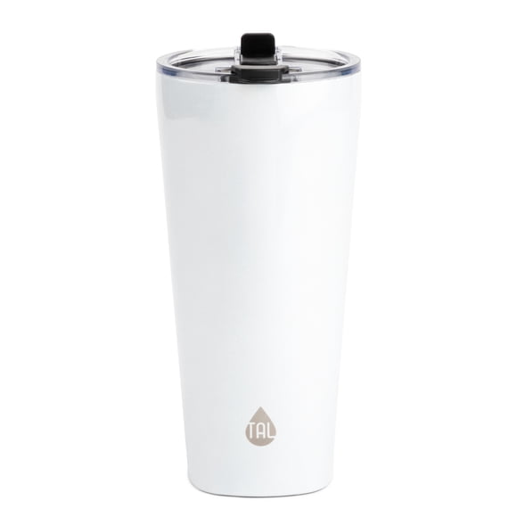 Gobelet Cruise en acier inoxydable TAL avec paille facile à boire, 725 ml, blanc