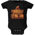 thumbnail image 1 of Always Be Yourself Effing Lion Black Soft Baby One Piece, 1 of 1