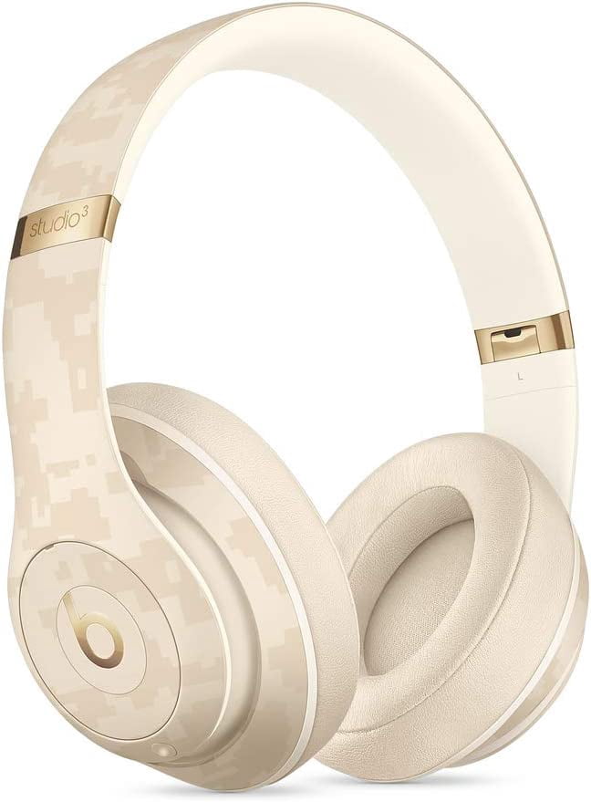 Restored Beats Studio3 Wireless Noise Cancelling Over-Ear Headphones - W1 Chip, Class 1 Bluetooth, 22 Hours of Listening Time, Built-In Microphone - (Sand Dune)