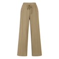thumbnail image 5 of VEKDONE Womens Linen Long Pants Khaki L, 5 of 5