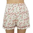 thumbnail image 1 of Bimba Womens Off White Button-Down Shirt With Elastic Waist Short Nightwear-14, 1 of 6