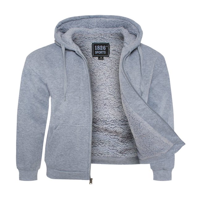 Sweat à Capuche en Molleton Doublé Sherpa 1826 Sport pour Homme