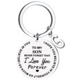 thumbnail image 1 of EGNMCR Keychains DIY To My SON Stainless Steel Last Name 26 Letter Keychain 2.5cm Fashion Decorations, 1 of 6