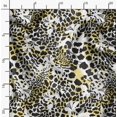 thumbnail image 2 of Soimoi Yellow Velvet Fabric Leopard Animal Skin Printed Fabric 1 Yard 58 Inch Wide, 2 of 6