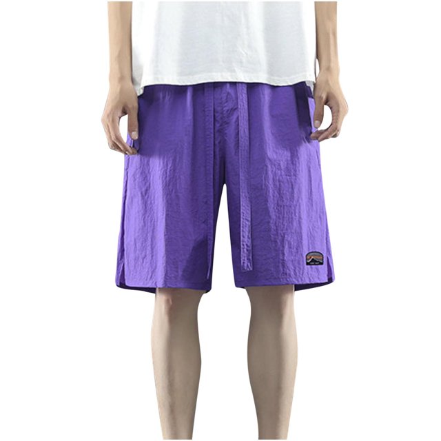 Diufon Men's Athletic Shorts Drawstring Waisted Outdoor Sport Shorts Spring Summer Hiking Shorts with Pockets