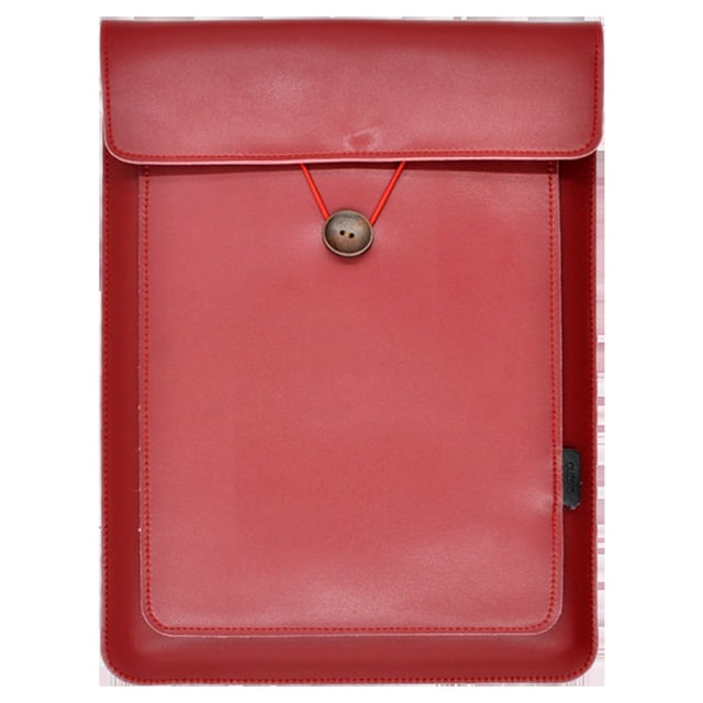 Double Layer High Capacity Laptop Bag Cover,Microfiber Leather NoteBook Sleeve Case For Surface Go 10" Pro7 12.3" Laptop2 Pro X, Faux Leather 10in Case, Wine
