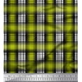 thumbnail image 3 of Soimoi Green Modal Satin Fabric Plaid Check Print Fabric by the Yard 42 Inch Wide, 3 of 3