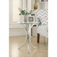 thumbnail image 3 of Coaster Home Furnishings Table d'Appoint Ronde avec Pattes Courbées, Chrome, 3 of 3