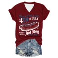 thumbnail image 1 of TSADFHJI T-Shirt de Noël pour Femmes en Coton Col Rond Imprimé Lettre Manches Courtes Col Rond T-Shirt Haut TG Rouge, 1 of 3