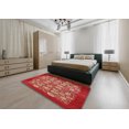 thumbnail image 4 of Ahgly Company Indoor Rectangle Mid-Century Modern Red Oriental Area Rugs, 4' x 6', 4 of 6