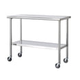 thumbnail image 1 of TRINITY EcoStorage™ Nsf Stainless Steel Prep Table with Wheels, 1 of 6