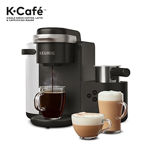 Keurig K-Cafe Single-Serve K-Cup Coffee Maker + Milk Frother, Dark Charcoal