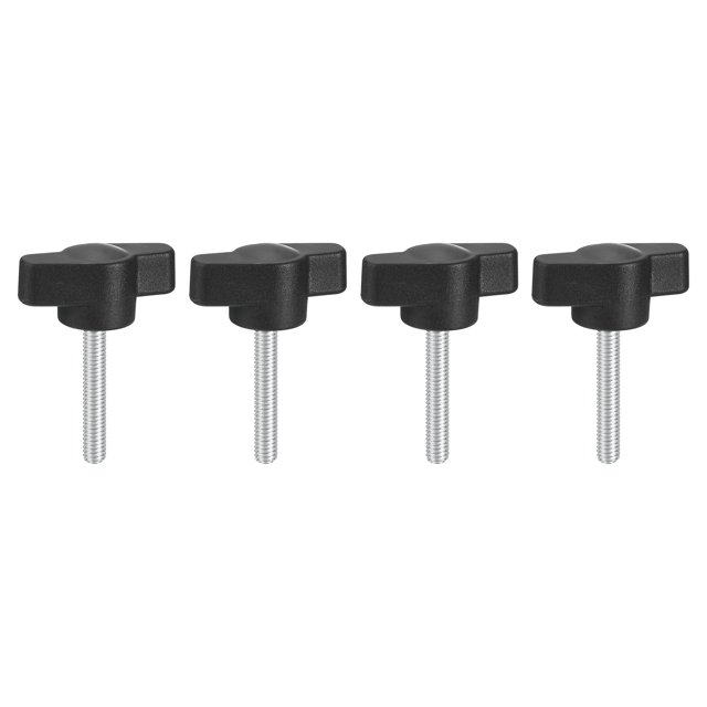 4Pack Metric Carbon Steel Clamping Screw Knob T Shaped Thumb Screws M4 x 25mm