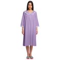 thumbnail image 1 of Moomaya Robe de Nuit Longue Jusqu'au Genou à Patte de Boutonnage pour Femmes, Imprimée, 1 of 6