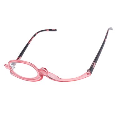 Lunettes de Lecture Maquillage à Rotation 180 Degrés, Lunettes Cosmétiques Grossissantes avec Étui Élégant, Lunettes de Maquillage Rotatives pour les Yeux pour Lecture et Maquillage des Aînés