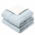 thumbnail image 2 of Wholesale Beddings Throw Blanket, Reversible Soft Medium Warmth (50-Inch Wide x 75-Inch Long) Down Alternative Comforter, Blue-White, 2 of 4