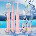 thumbnail image 3 of Home and Kitchen Toothbrush, Beauty Toothbrush Set, 5 Toothbrush Heads Toothbrush, With 1 Massage Face-lifting Stick Head, And 1 Facial Cleansing Kitchen Accessories Kitchen Organization, 3 of 5