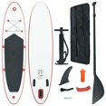 thumbnail image 1 of vidaXL Stand Up Paddle Board Set SUP Surfboard Inflatable Red and White, 1 of 5