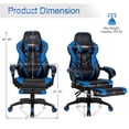 thumbnail image 2 of Gymax Office Computer Desk Chair Gaming Chair Adjustable Swivel w/Footrest Blue, 2 of 10
