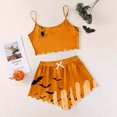thumbnail image 3 of HNMKIU Womens Pyjamas Cartoon Print Pajama Shorts Set, 3 of 3
