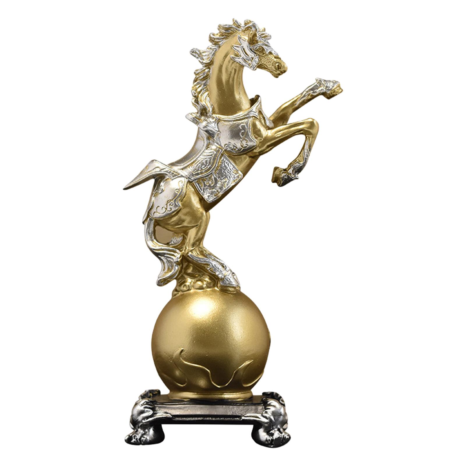 Lipstore Statue de Cheval Sculpture Animalière de Collection pour Entrée de Bibliothèque Pièce Maîtresse