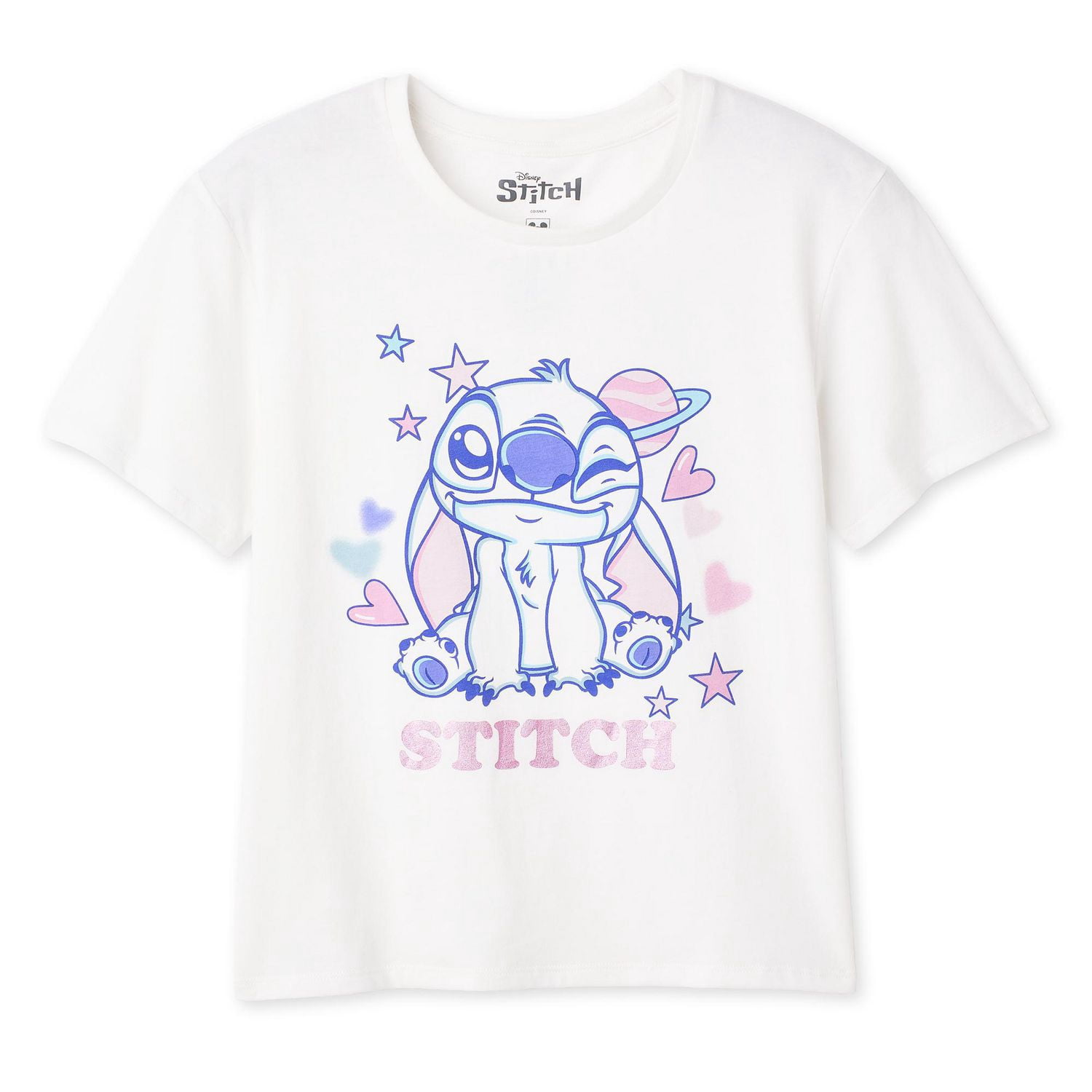 T-shirt à imprimé graphique Stitch Disney pour filles