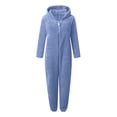 thumbnail image 5 of Pyjamas Chauds pour Femmes Hiver Combinaison à Manches Longues à Capuche Pyjamas Décontractés Combinaison de Sommeil Chaude d'Hiver Combinaison à Manches Longues, 5 of 5