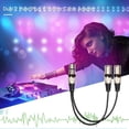 thumbnail image 2 of 3Pin XLR Female to Dual 2 Male Y Splitter 30cm Adapter Cable Wire (Black), 2 of 6