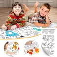 thumbnail image 2 of Yunuuuoa 2 Packs Drawing Roll Wall Sticker Reusable Doodle Mat Large Painting Canvas Washable Graffiti Paper Creative Art Toy for s Learning Educational Playroom Home Activity Gift, 2 of 2